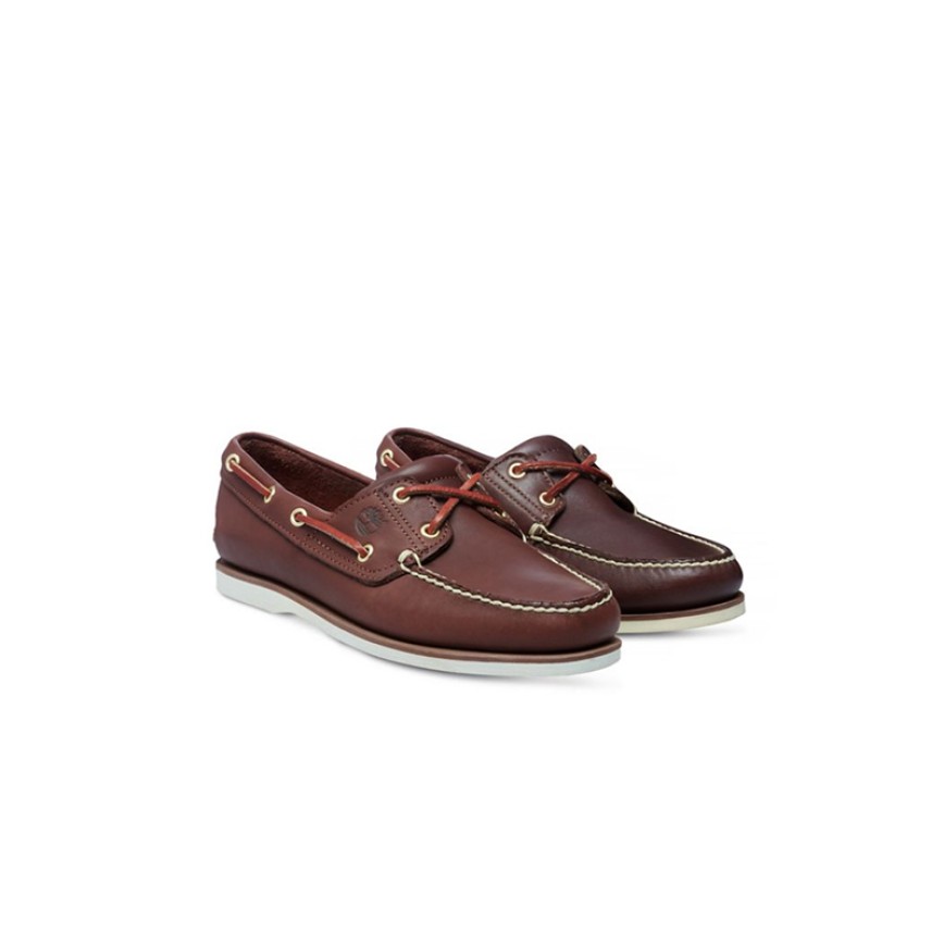 MEN CLASSIC BOAT 2EYE BROWN TIMBERLAND
