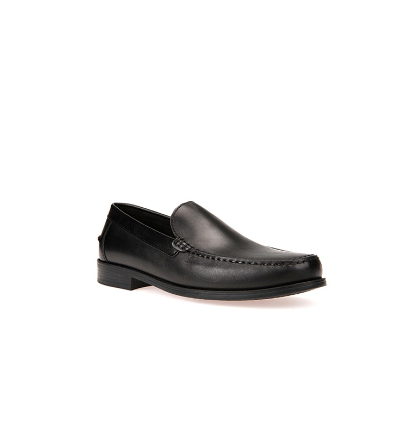 NEW DAMON A - SMO.LEA - BLACK - MAN - MOCCASINS
