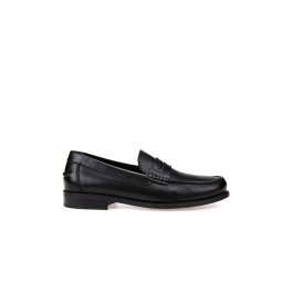 U NEW DAMON B - SMO.LEA - BLACK - MAN - MOCCASINS