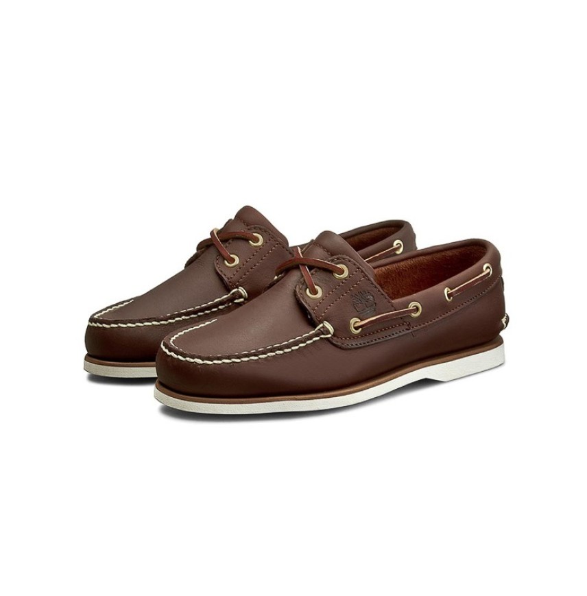 MEN CLASSIC BOAT 2EYE BROWN TIMBERLAND