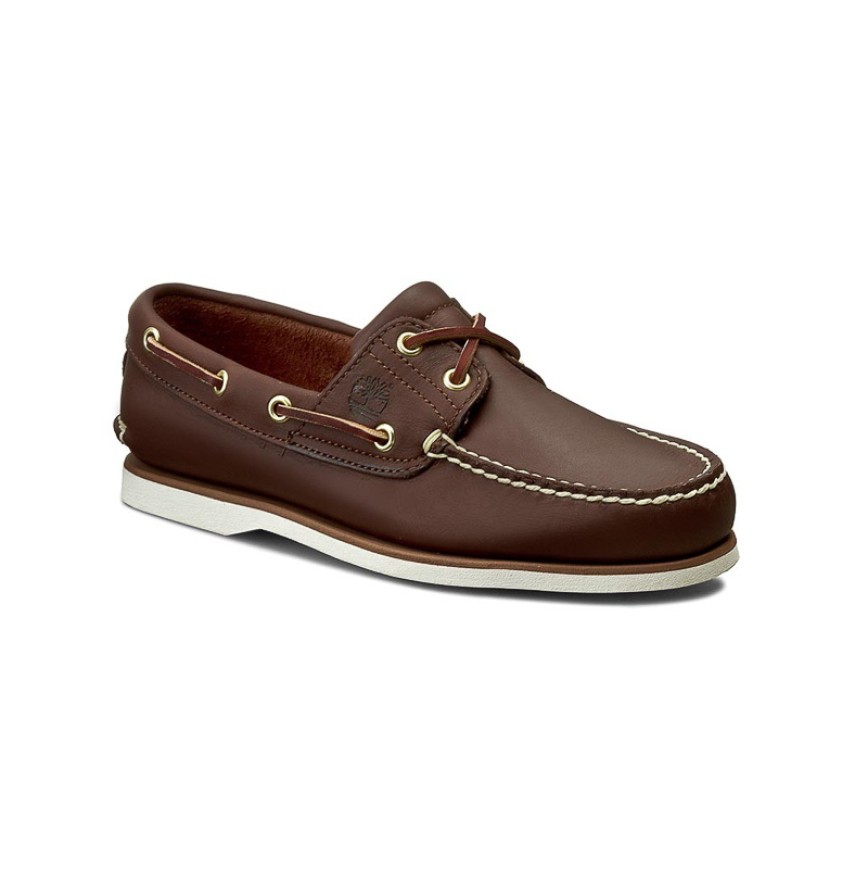 MEN CLASSIC BOAT 2EYE BROWN TIMBERLAND